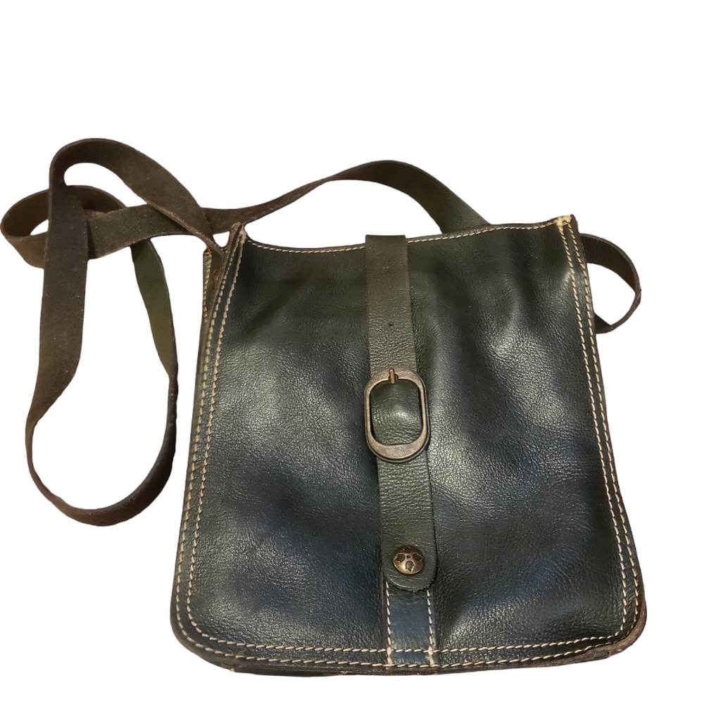Patricia Nash Black Leather Hobo Bag Purse Crossbody